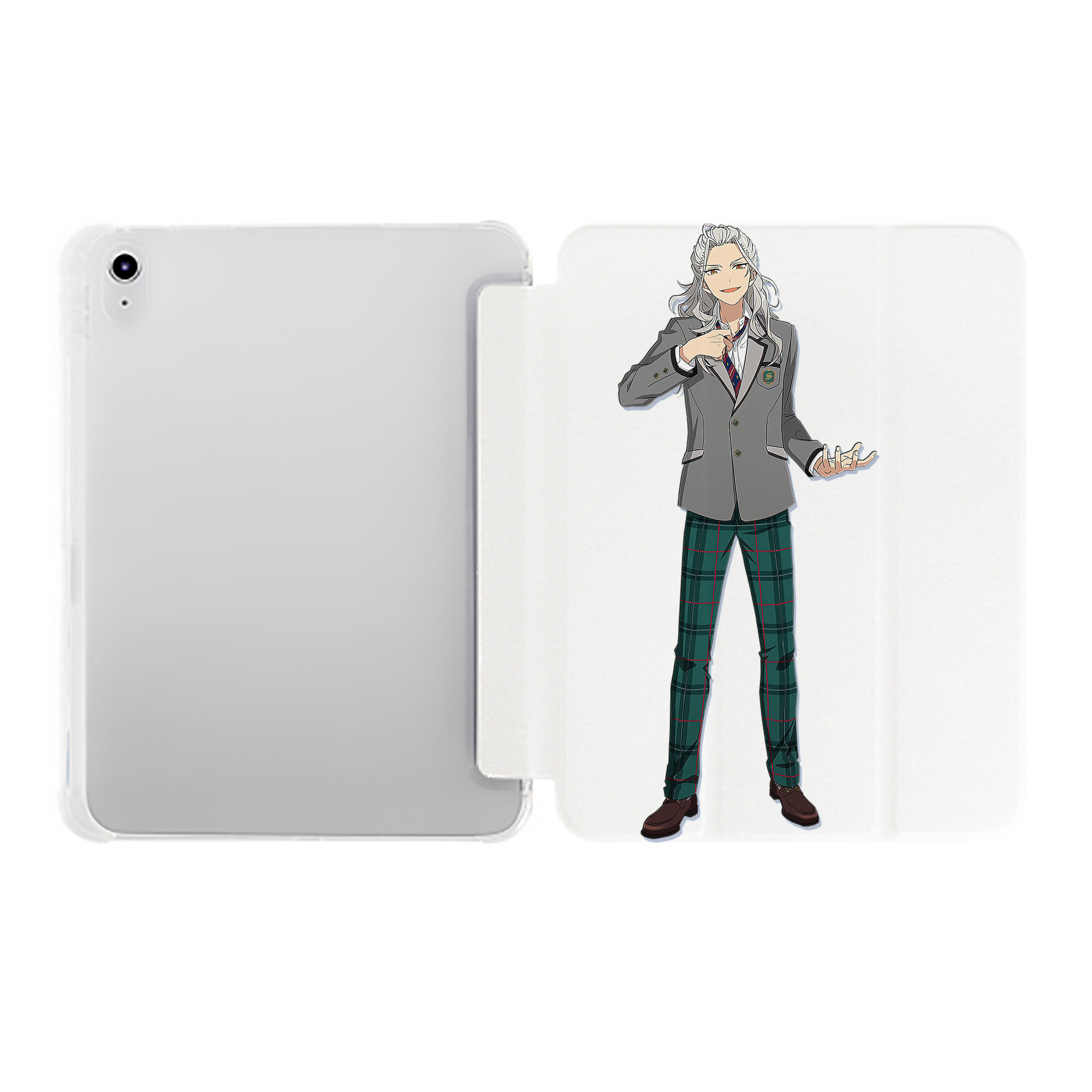 （画像用） あんさんぶるスターズ! Ensemble Stars IPad ケース ペン収納付き 三つ折りスタンド PUレザー×シリコン 対応機種9.5/10.5/10.9インチ